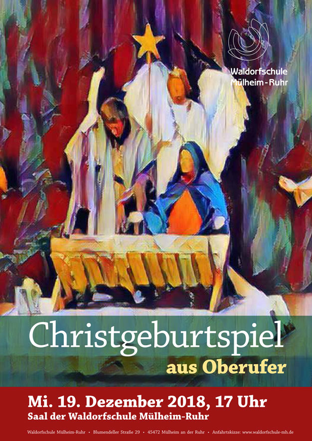 Plakat Christgeburtsspiel aus Oberufer Dezemebr 2018